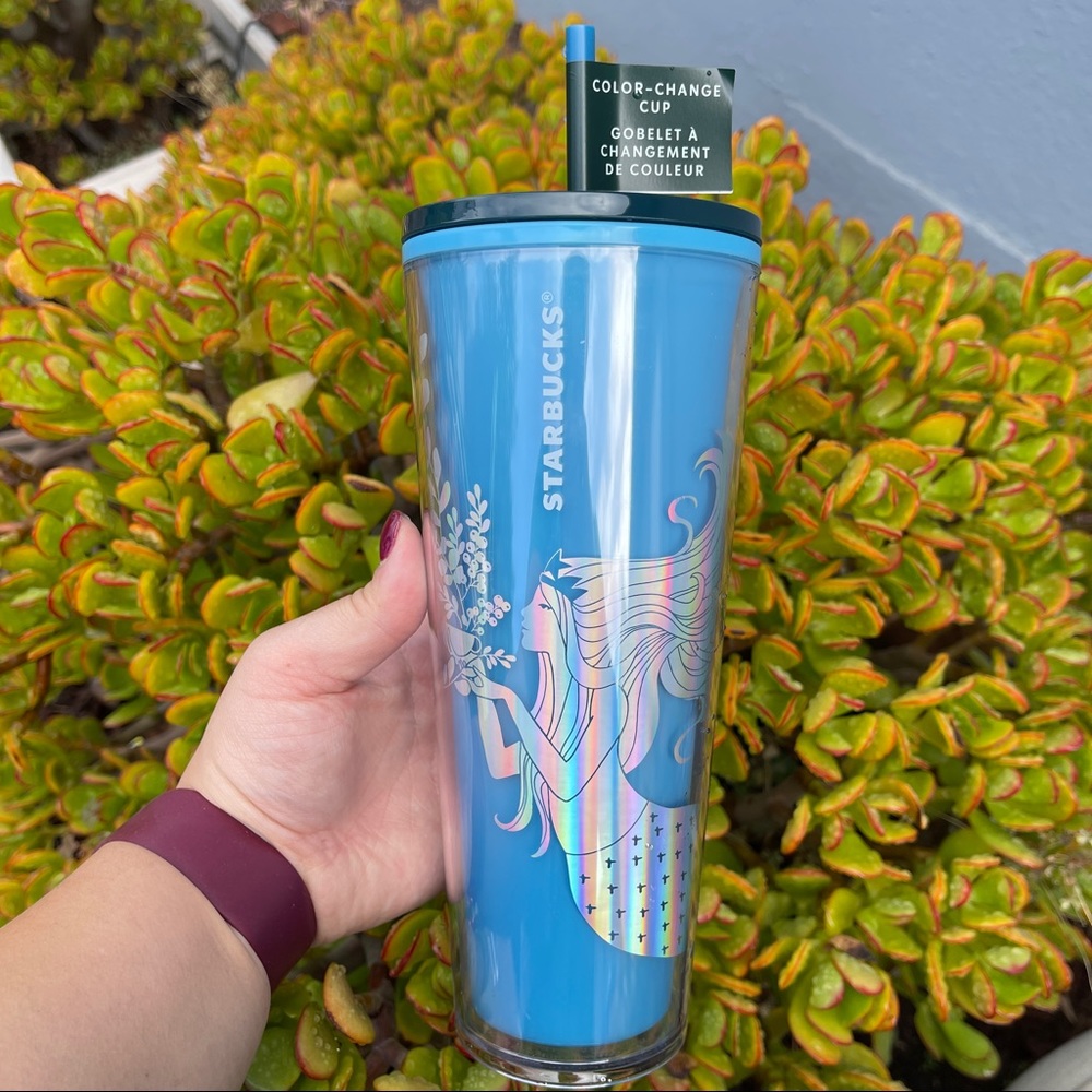 Starbucks NWT 2021 Holiday Limited Edition Color Changing Blue Mermaid- 24oz